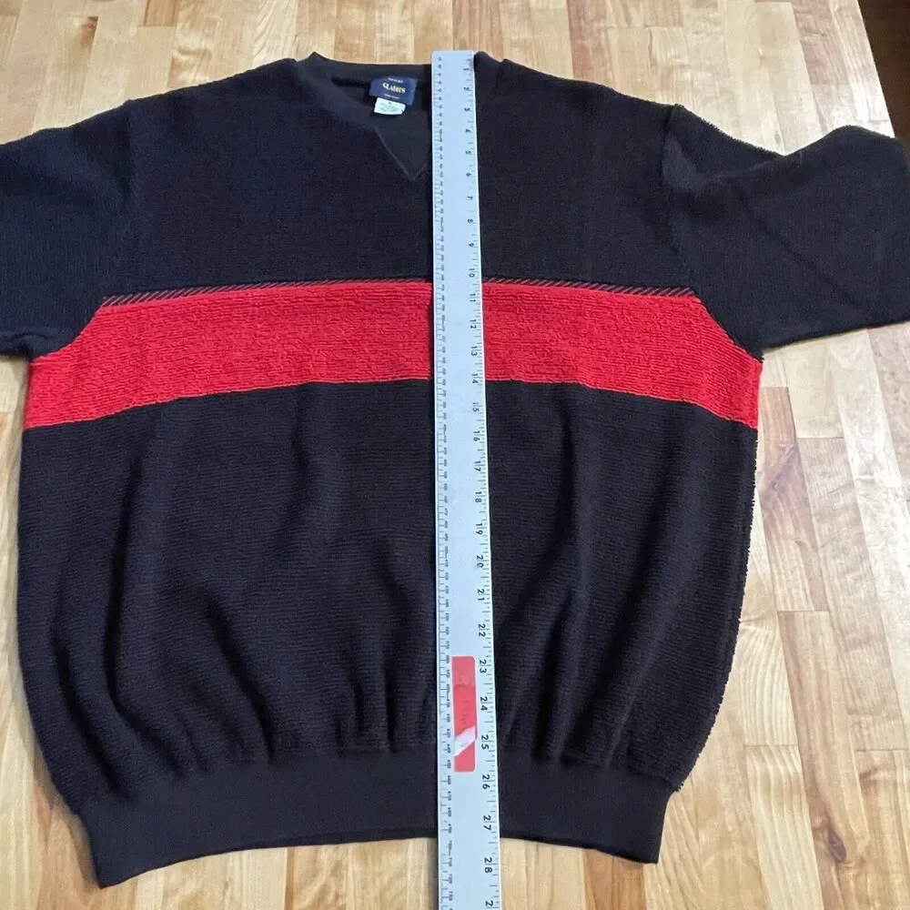 Tricot Gladius Sweater Colorblock Wool Acrylic‎ Pullover Italian Made XLarge NWT